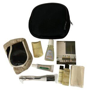 United Airlines Amenity Kit Travel Accessories Set With Black Zip Pouch for CDs